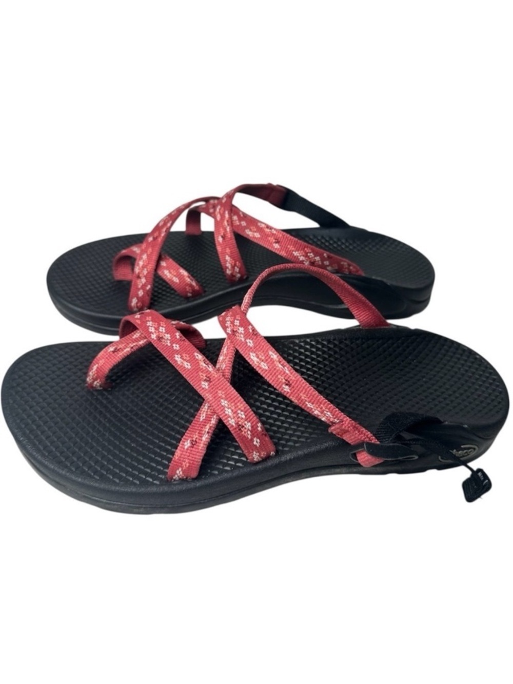 Chaco Arch Support Women's Sandals in Pink Adjustable Straps in Black Sole W9 - Picture 1 of 15